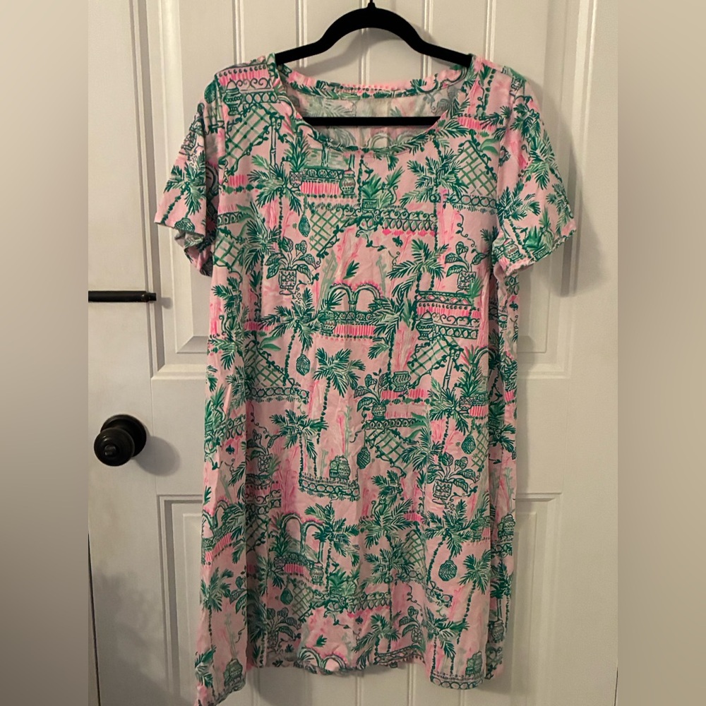 Lilly Pulitzer tropical Pink and Green Dress
